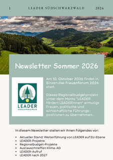 Newsletter Sommer 2026